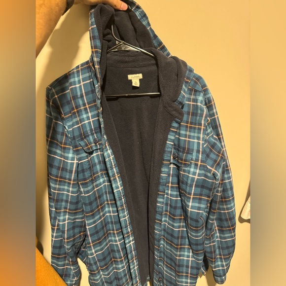 LL Bean Plaid Hoodie Men’s - Picture 1 of 1
